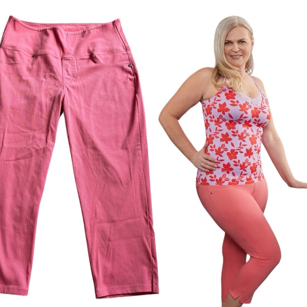 Ruby Ribbon Capris Jean Legging Rose Petal XL